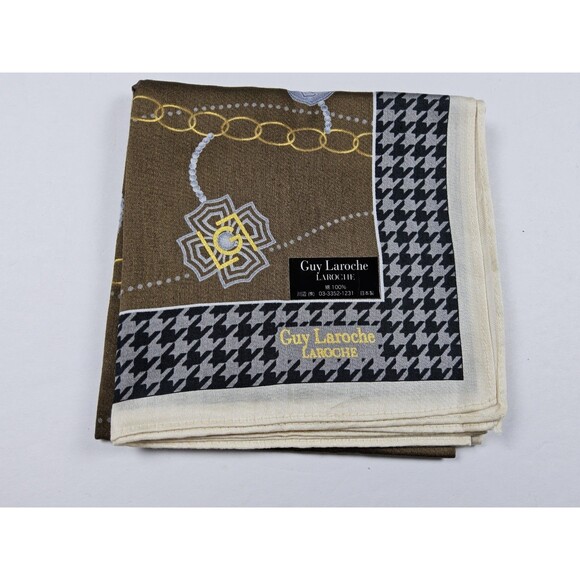 Guy Laroche Handkerchief Neckerchief Bandana Scarf - Picture 1 of 2